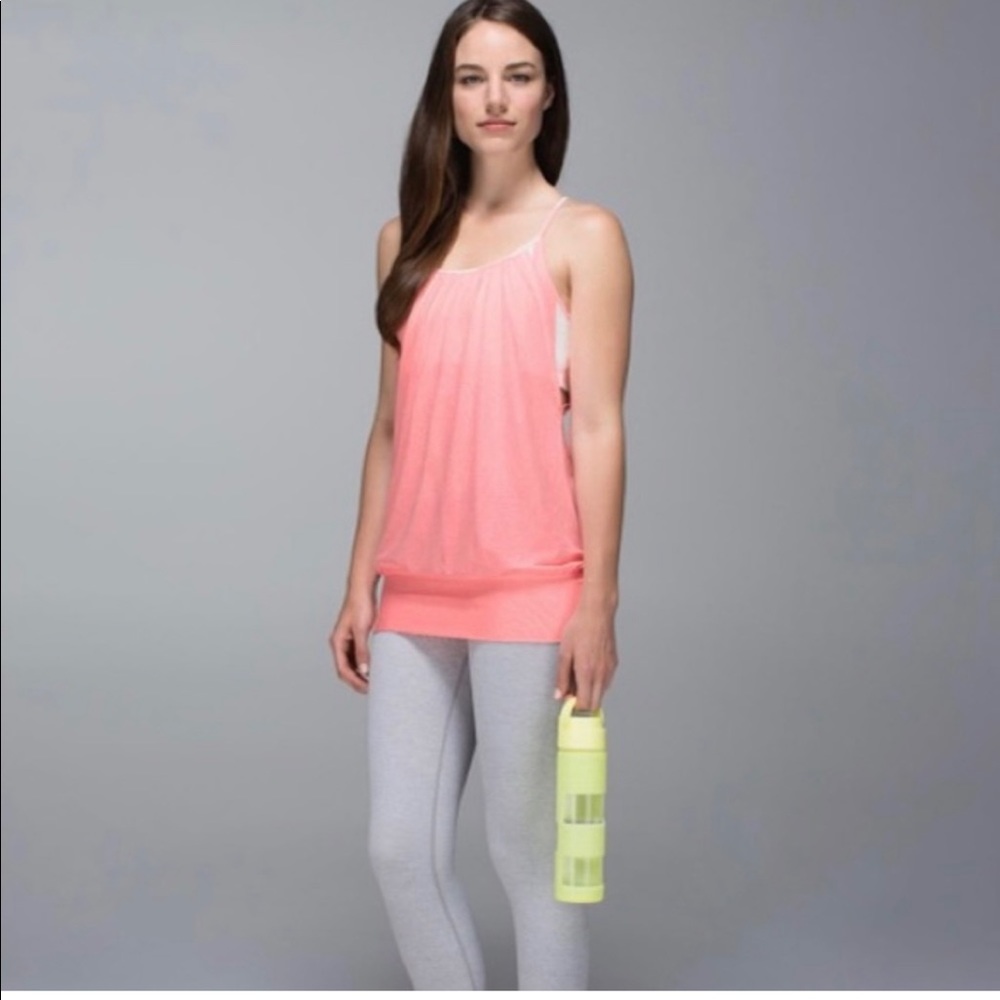 Lululemon No Limits Bra Tank - Bleached Coral / Steep Stripe